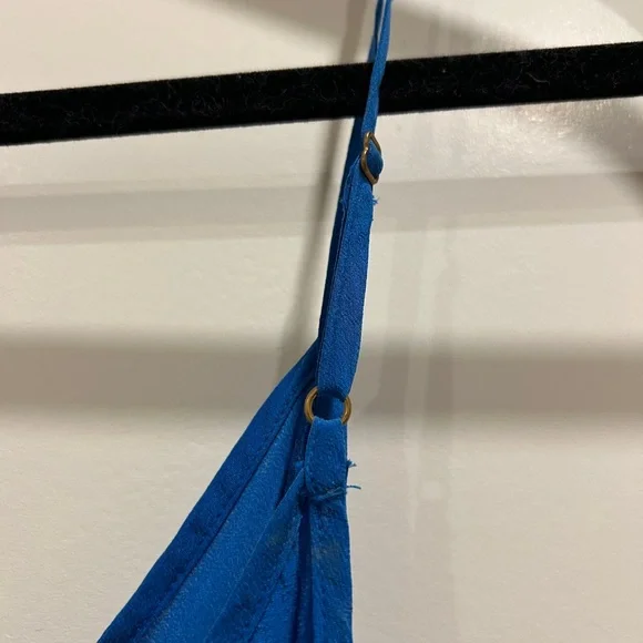 J crew women’s 100% silk royal blue slip cami flowy M - Picture 6 of 6